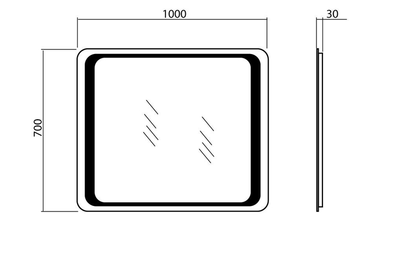 Ogledalo Omega 100 LED