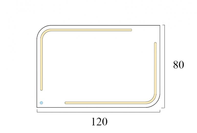LED ogledalo Fantazija 120 S