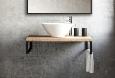 Pult za umivalnik Desk 100 Hrast