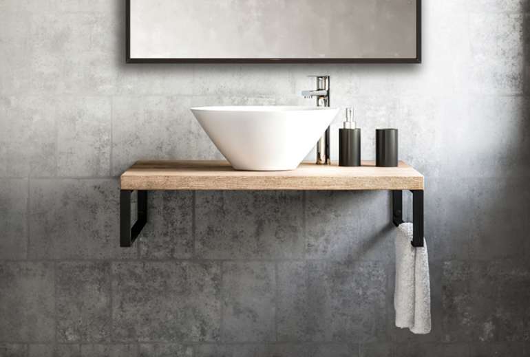 Pult za umivalnik Desk 120 Hrast