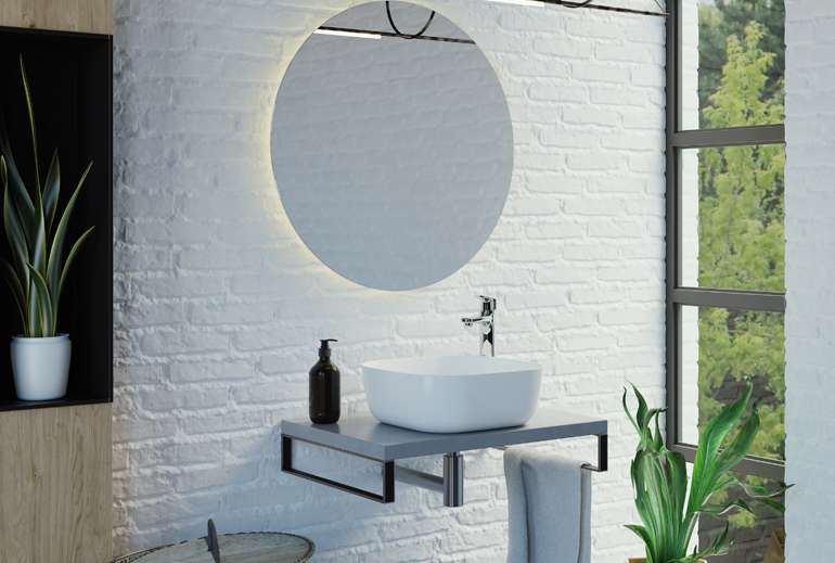 Pult za umivalnik Desk 120 Svetlo Sivi