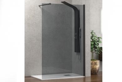 Tuš steklo Walkin 1 Nero Fume 100x200
