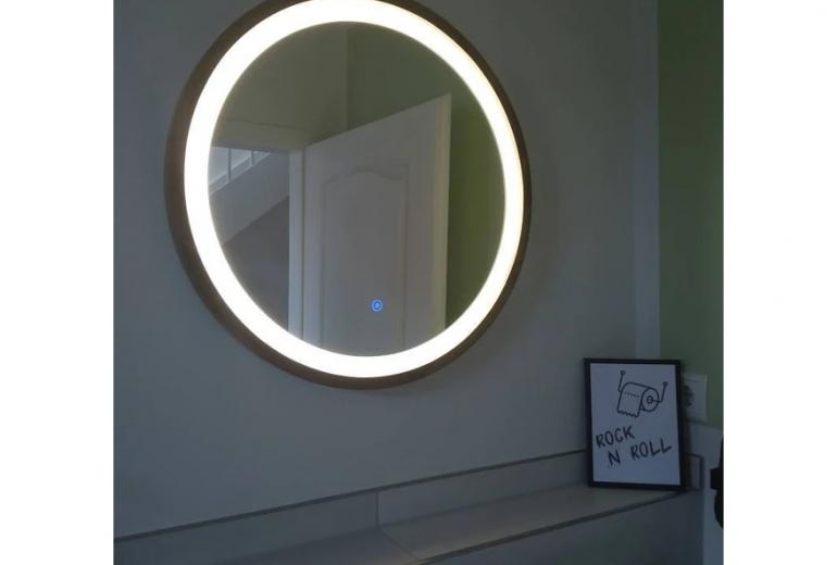 Ogledalo Perfection Slim 75 Hrast LED