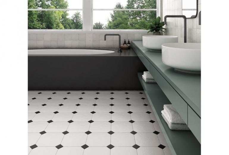 Octagon Blanco Mat 20x20