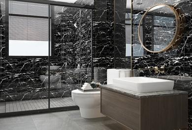 Samolepilni panel Marble Black White 30x60