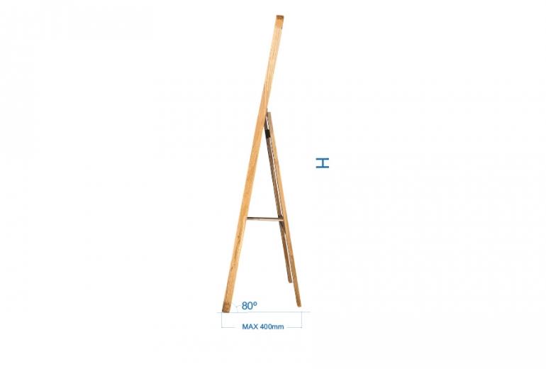Ogledalo Reliability Slim Floor 70x170 Hrast LED