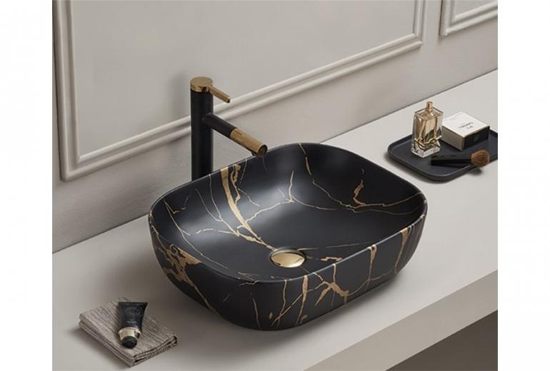 Umivalnik Kimic Oval 50 Gold Black