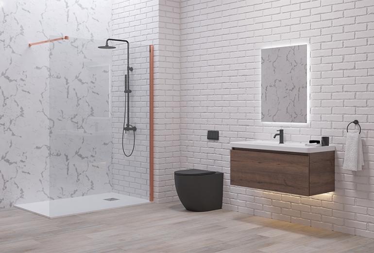 Tuš stena Walkin 1 Rose Gold 50x200