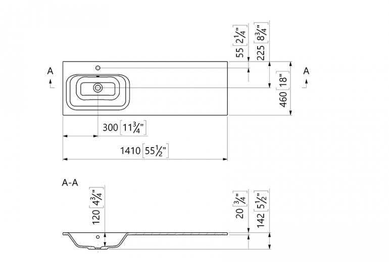 Umivalnik  WB0001-141 L