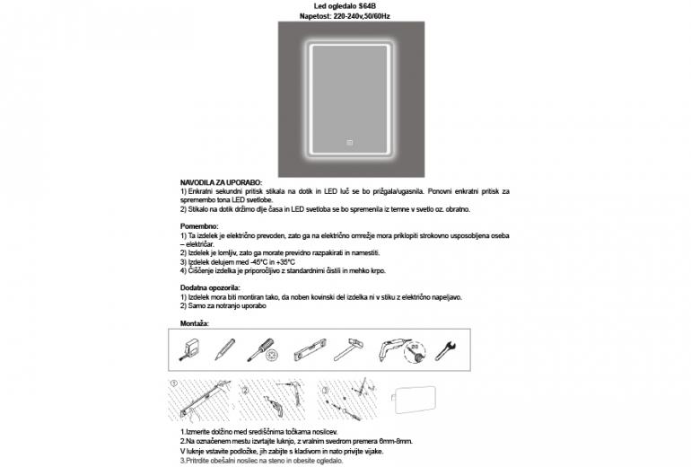 Kiara 60x80 LED Fog free