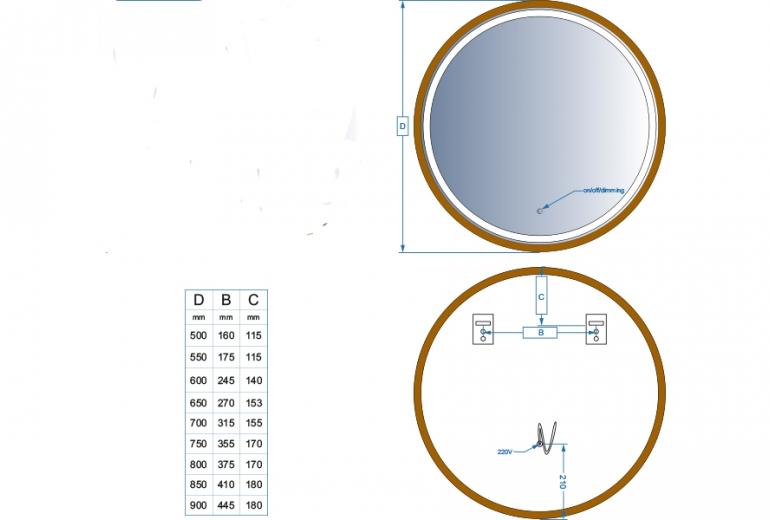 Ogledalo Perfection Slim 85 Oreh LED