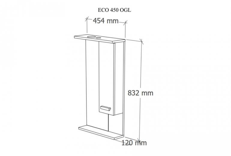 Ogledalo z omarico Eco 45