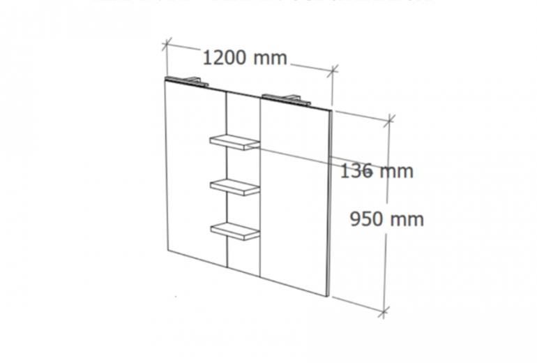 Ogledalo Flat 120 s svetilko