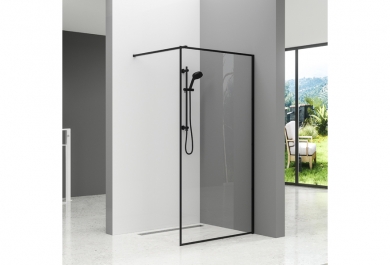 Tuš steklo Walkin 90x195 Black 8 mm