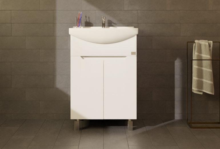 Omarica z umivalnikom River PVC 65 talna