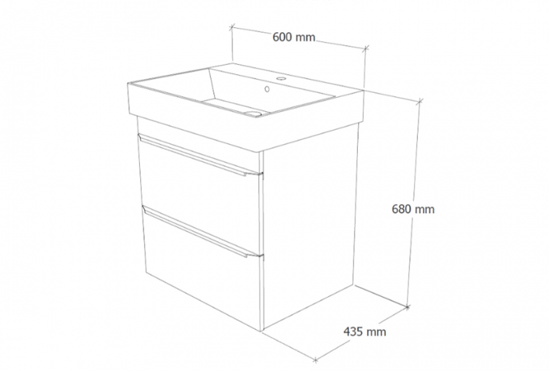 Omarica z umivalnikom Stance 60 White