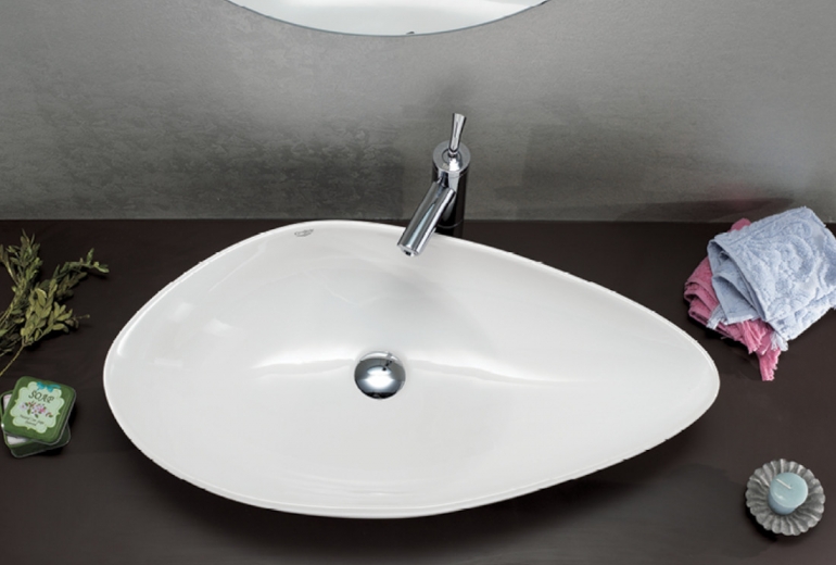 Umivalnik Olive white mat
