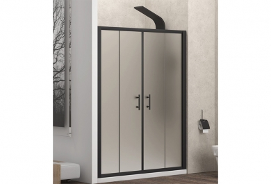 Tuš vrata Flora 600 Nero Satin 200x190