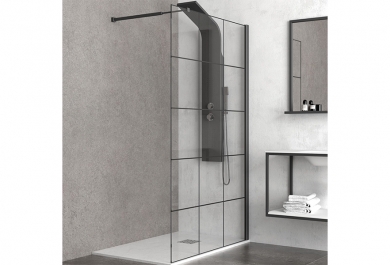 Tuš steklo Free 1 Nero 80x200 Frame
