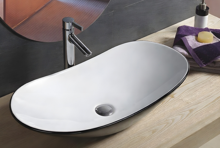 Umivalnik Kimic Oval 62 Black-White
